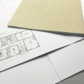 プラニングボード　印刷紙にインクジェット印刷専用紙を貼合し、無地面に印刷することによりオリジナルの設計・仕様書や提案書を作成できます。
